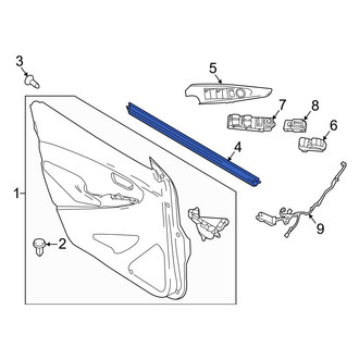Toyota OE - Front Left Door Window Belt Weatherstrip