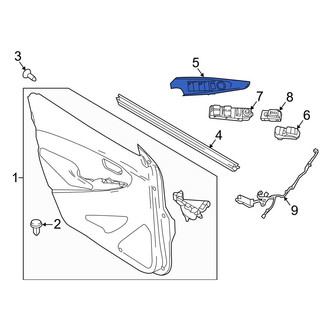 Toyota OE - Front Left Door Window Switch Bezel