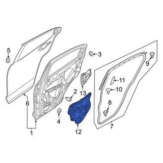 Toyota OE - Rear Left Door Panel Insulation
