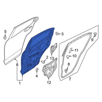 Toyota OE - Rear Right Door Shell