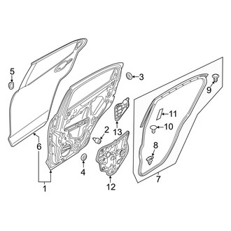 Toyota OE - Rear Door - Door & Components