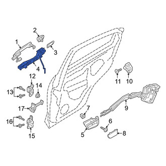Toyota OE - Rear Left Exterior Door Handle Base
