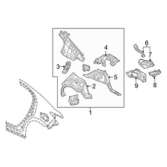 Toyota OE - Quarter Panel - Inner Structure