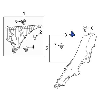 Toyota OE - Trunk Trim Scuff Plate Clip