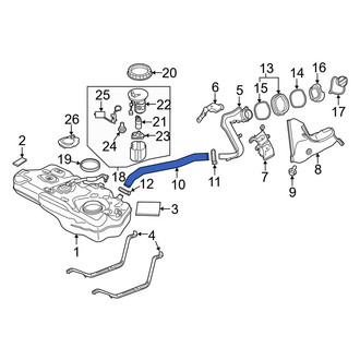 Toyota OE - Fuel Filler Hose