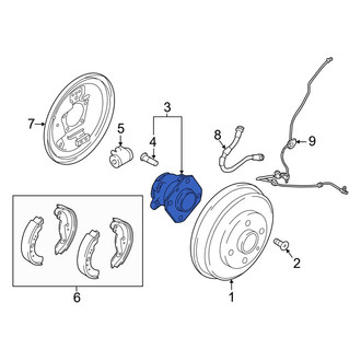 Toyota OE - Rear Wheel Bearing and Hub Assembly
