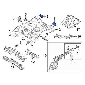 Toyota OE - Rear Left Floor Pan Reinforcement