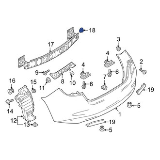 Toyota OE - Bumper Impact Bar Nut