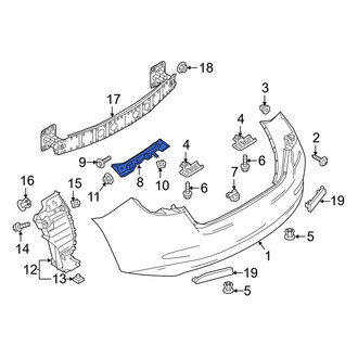 Toyota OE - Rear Left Bumper Cover Support Rail