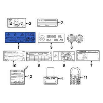 Toyota OE - A/C System Information Label