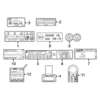 Toyota OE - Information Labels - Labels (Exterior & under Hood)