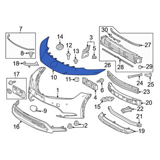 Toyota OE - Front Upper Bumper Cover