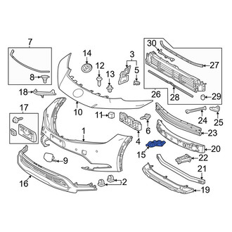 Toyota OE - Front Left Lower Bumper Cover Bracket