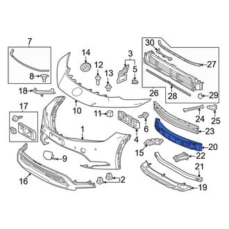 Toyota OE - Front Upper Bumper Impact Absorber