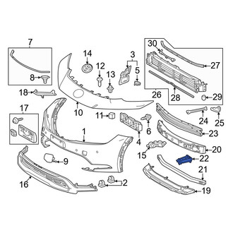 Toyota OE - Front Left Bumper Impact Bar Bracket
