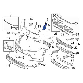 Toyota OE - Front Right Upper Bumper Cover Bracket