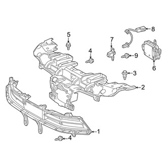 Toyota OE - Front Bumper & Grille - Grille & Components