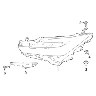 Toyota OE - Front Lamps - Headlamp Components