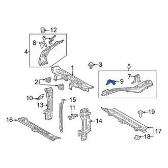 Toyota OE - Left Radiator Support Bracket