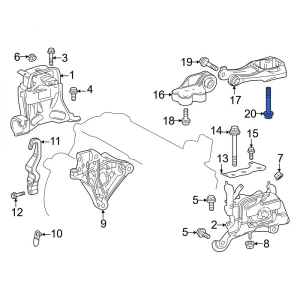 Engine Support Rod Bolt