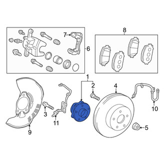 Toyota OE - Front Wheel Bearing and Hub Assembly