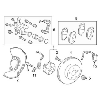 Toyota OE - Front Suspension - Brake Components