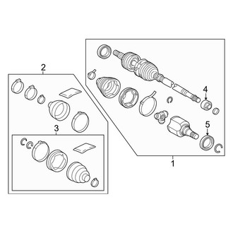 Toyota OE - Front Suspension - Drive Axles