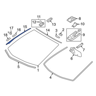 Toyota OE - Front Right Outer Windshield Molding
