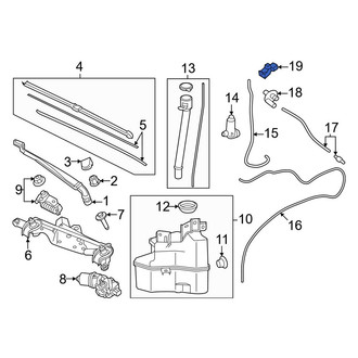 Toyota OE - Front Windshield Washer Nozzle