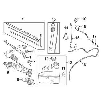 Toyota OE - Windshield - Wiper & Washer Components