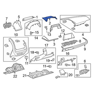 Toyota OE - Center Instrument Cluster Bezel