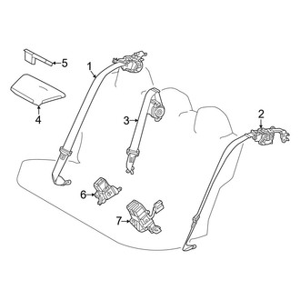 Toyota OE - Restraint Systems - Rear Seat Belts