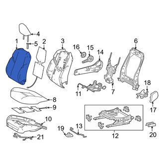 Toyota OE - Front Left Seat Back Cushion Cover