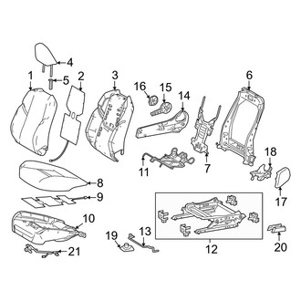 Toyota OE - Seats & Tracks - Passenger Seat Components