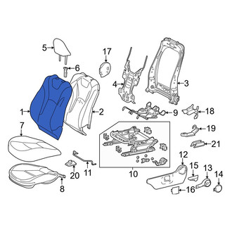 Toyota OE - Front Left Seat Back Cushion Cover