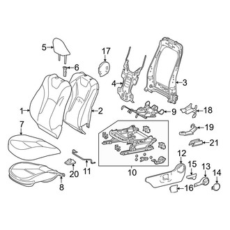 Toyota OE - Seats & Tracks - Driver Seat Components (W/O Power)