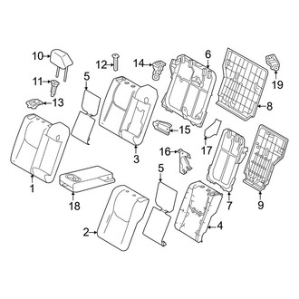 Toyota OE - Seats & Tracks - Rear Seat Components (Seat Back)