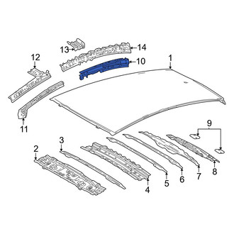 Toyota OE - Right Roof Side Rail Reinforcement
