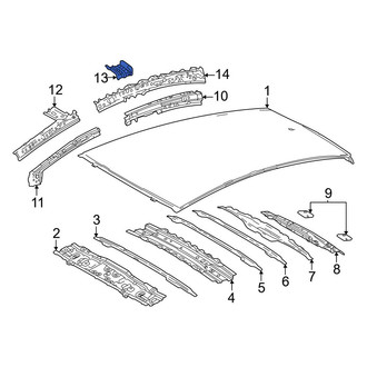 Toyota OE - Left Roof Side Rail Reinforcement Bracket