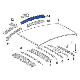 Toyota OE - Right Inner Roof Side Rail
