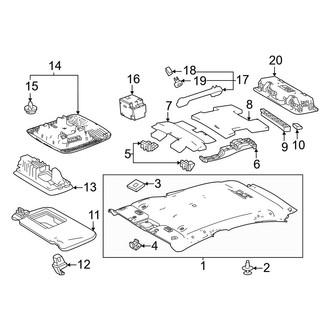 Toyota OE - Roof - Interior Trim (W/O Panoramic Roof)