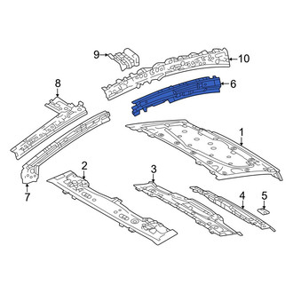 Toyota OE - Left Roof Side Rail Reinforcement