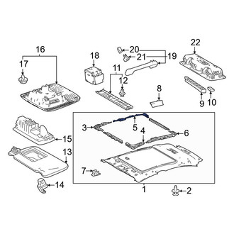 Toyota OE - Rear Right Sunroof Frame Bracket