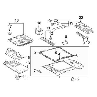Toyota OE - Roof - Interior Trim (With Panoramic Roof)