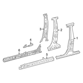 Toyota OE - Pillars, Rocker & Floor - Center Pillar & Rocker