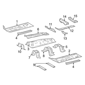 Toyota OE - Pillars, Rocker & Floor - Floor & Rails