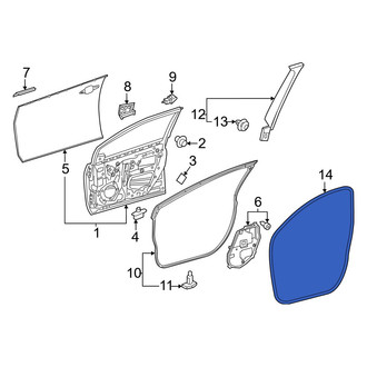 Toyota OE - Front Left Inner Door Seal