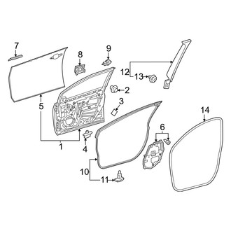 Toyota OE - Front Door - Door & Components