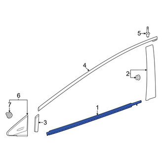 Toyota OE - Front Left Door Belt Molding