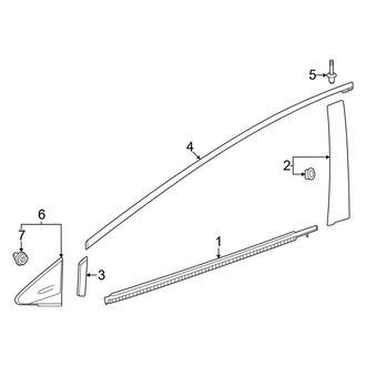 Toyota OE - Front Door - Exterior Trim
